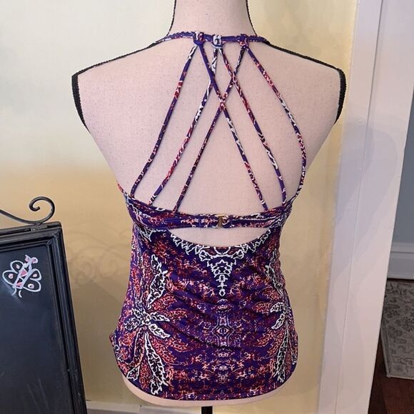 Athleta Sz S Strappy Halter Swim Tankini - Picture 3 of 9